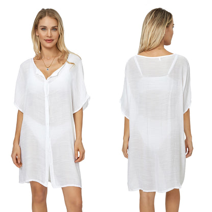 SHIRT DRESS COVER-UP