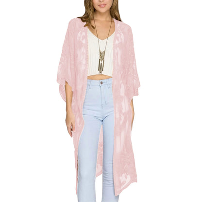 LACE 3/4 SLEEVE COVER-UP