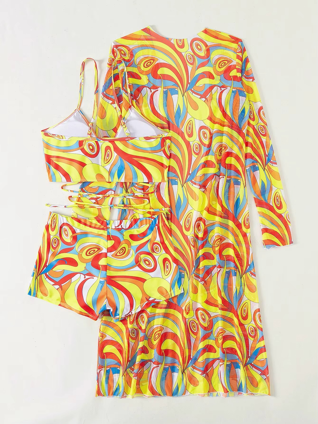 3-PIECE TROPICAL BEACHWEAR