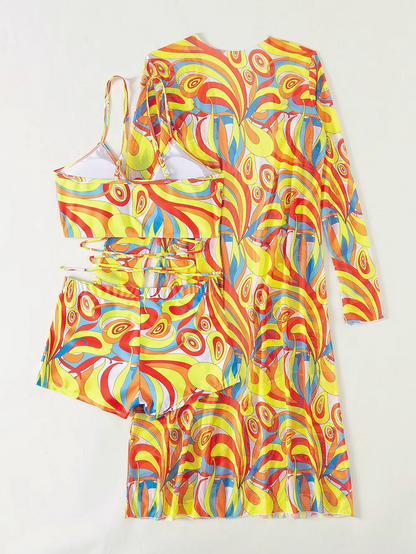 3-PIECE TROPICAL BEACHWEAR