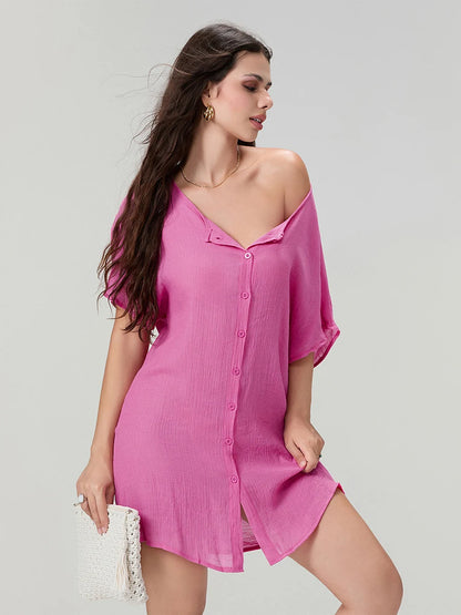 SHIRT DRESS COVER-UP