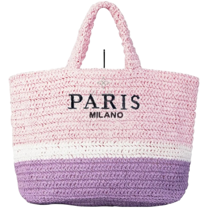 WIDE STRAW CARRY BAG