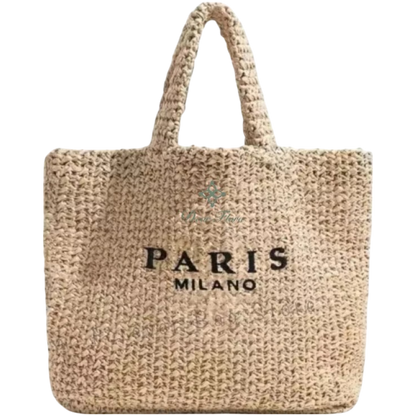 WIDE STRAW CARRY BAG
