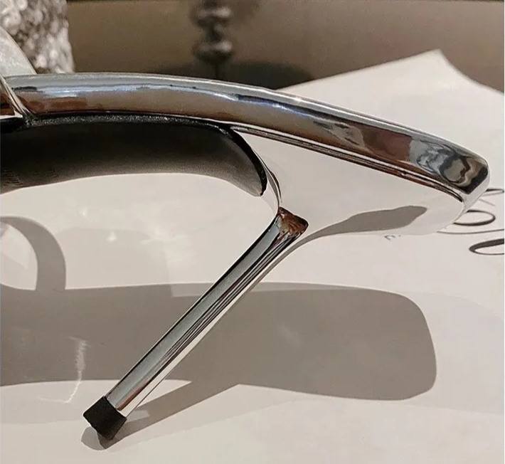 CRYSTAL SQUARE TOE LUX HEEL