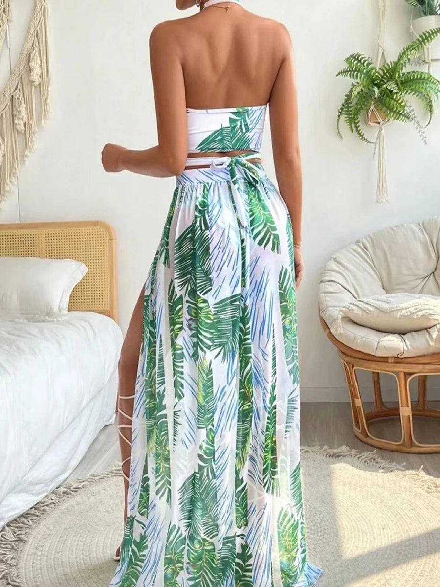 BIKINI WITH SLIT COVERUP