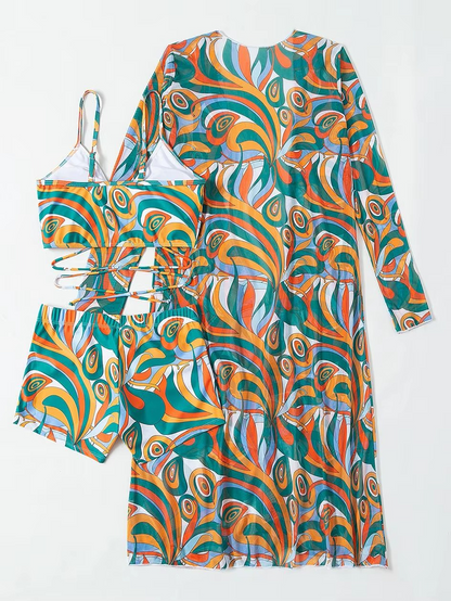 3-PIECE TROPICAL BEACHWEAR