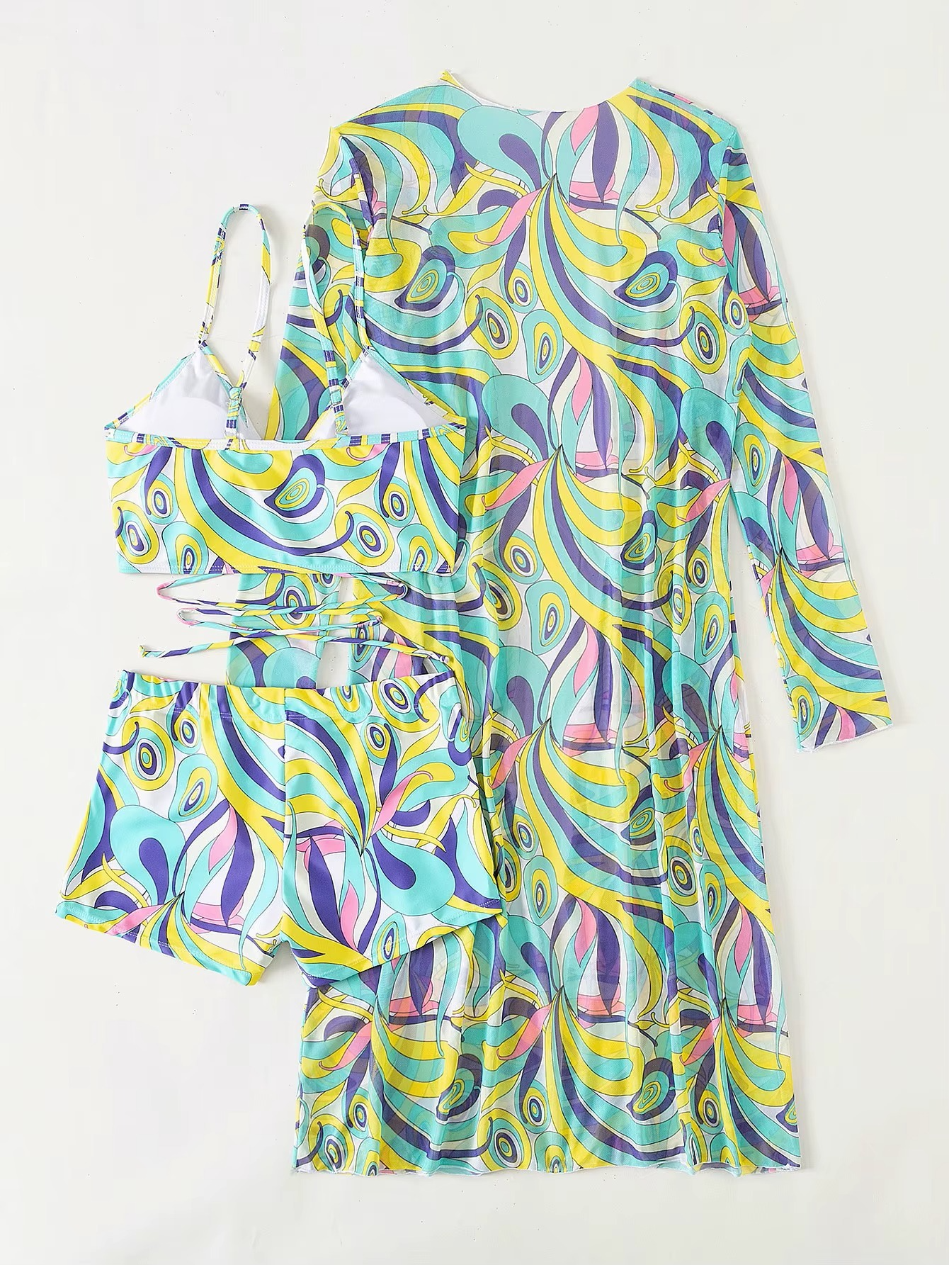 3-PIECE TROPICAL BEACHWEAR