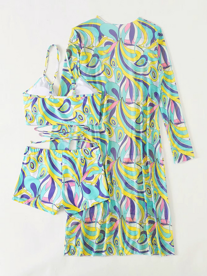 3-PIECE TROPICAL BEACHWEAR
