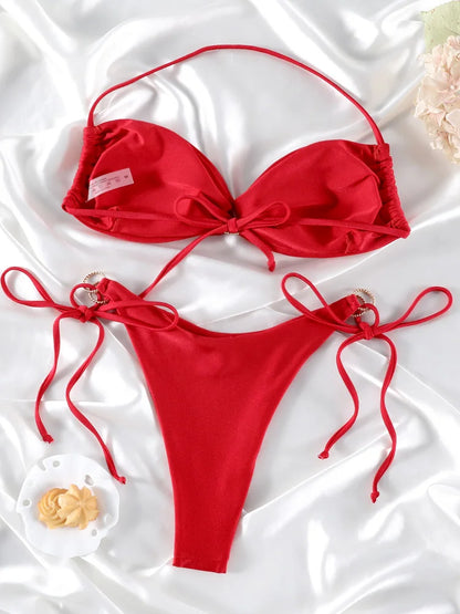 HALTER LOW WAIST BIKINI SET