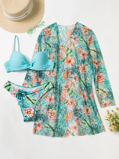 3-PIECE BIKINI WITH COVERUP