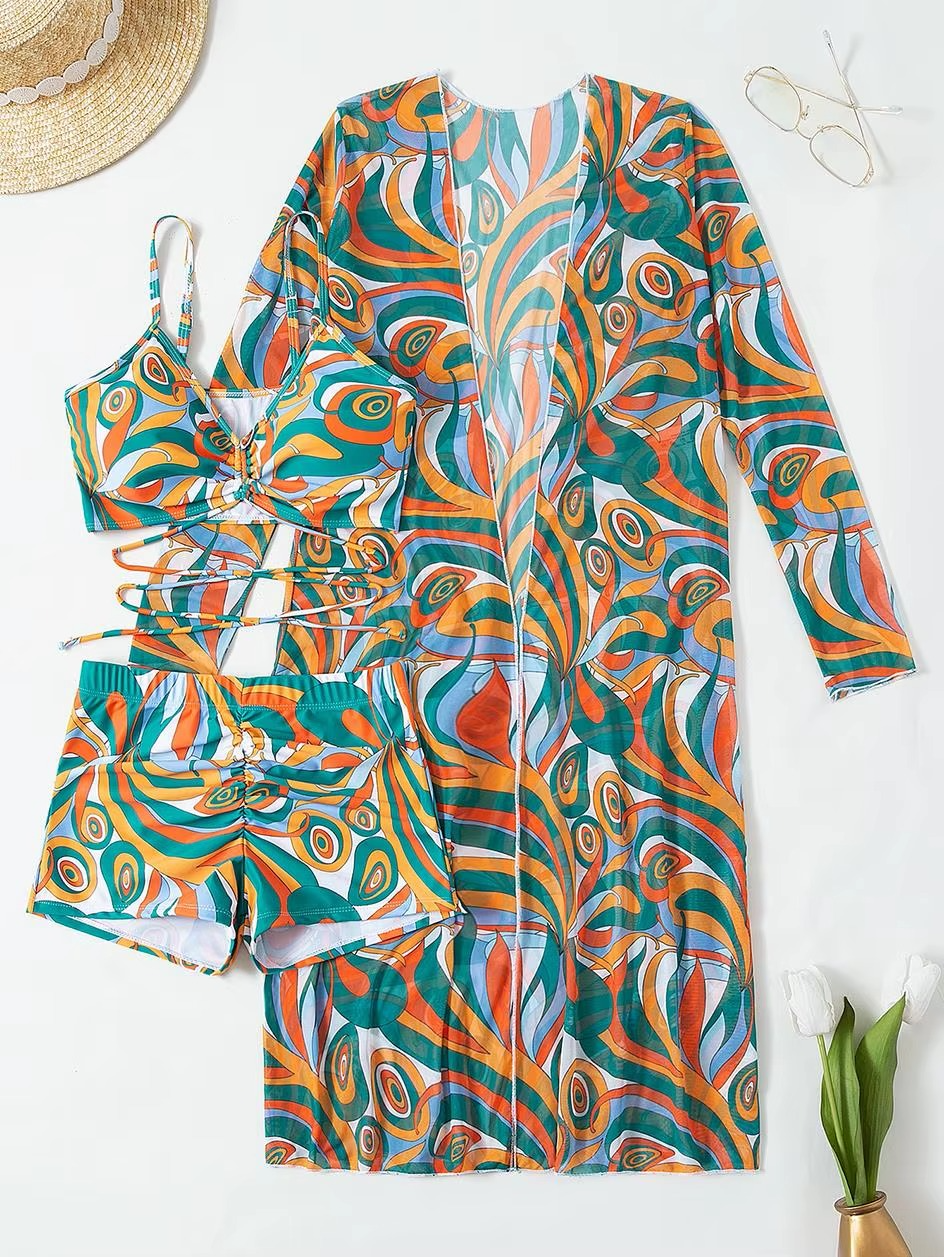 3-PIECE TROPICAL BEACHWEAR