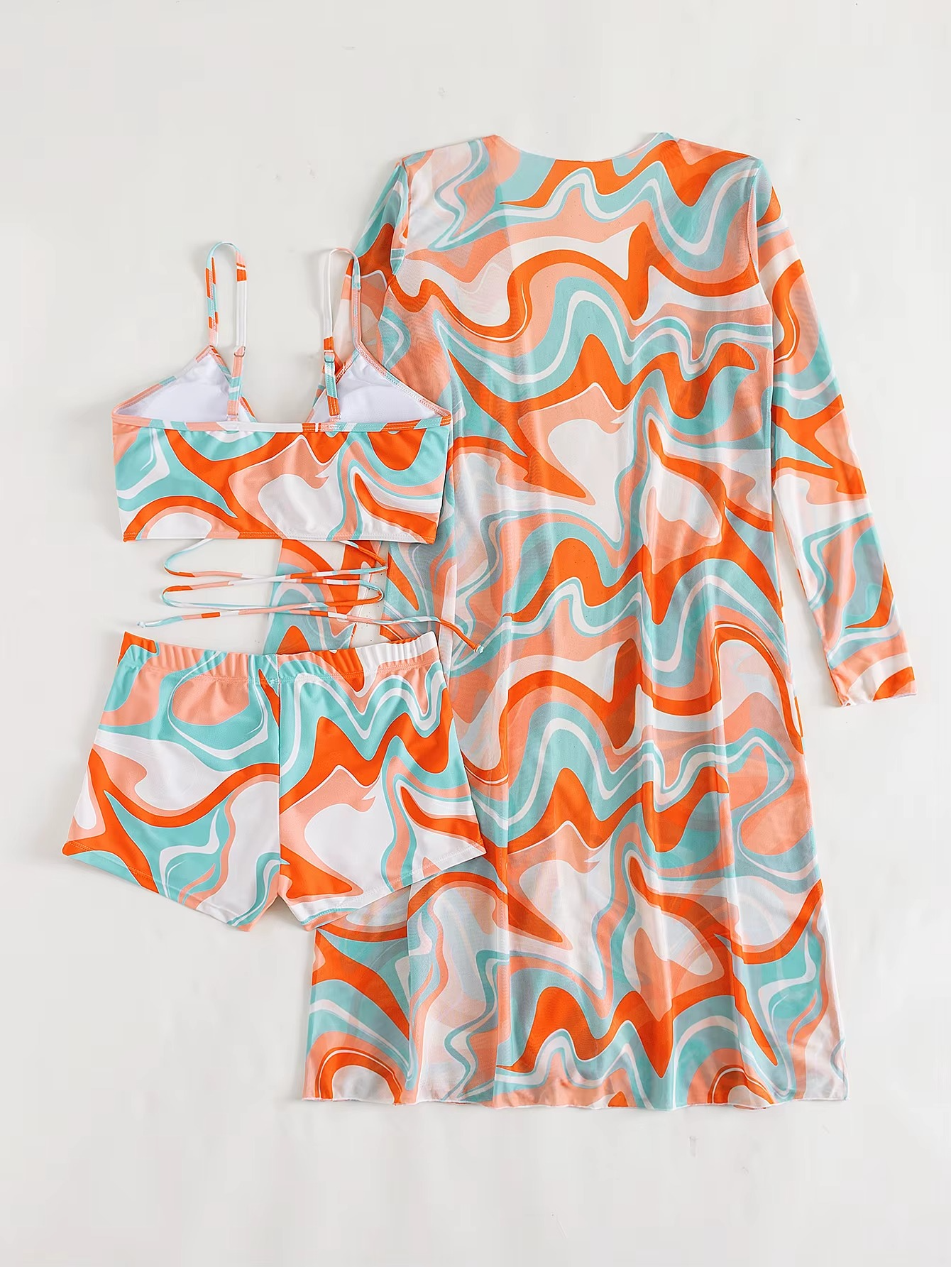 3-PIECE TROPICAL BEACHWEAR