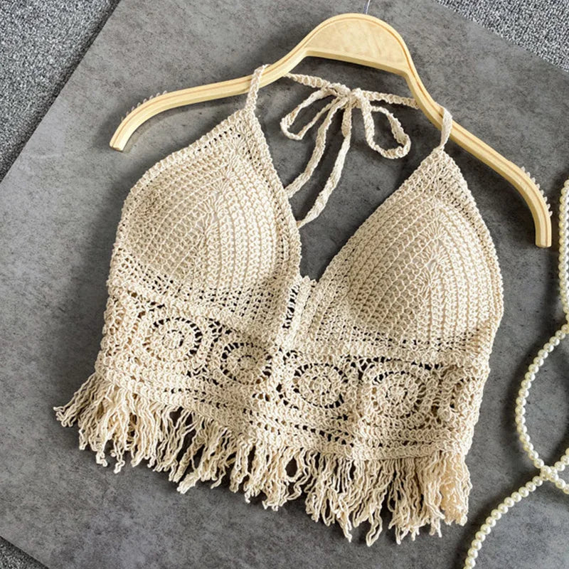 BOHO HALTER CROP TOP