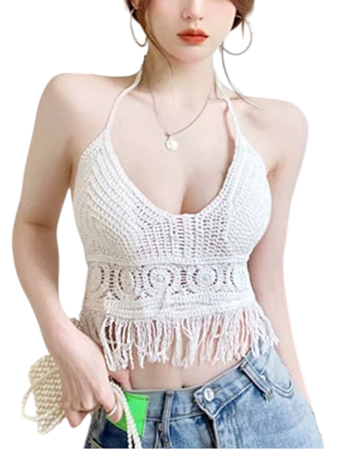BOHO HALTER CROP TOP