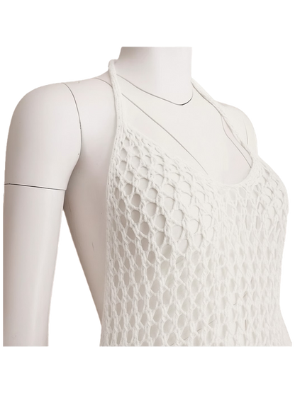 MESH SIDE-SPLIT COVER UP