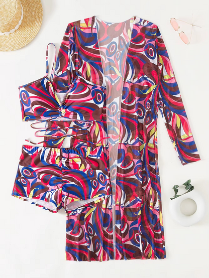 3-PIECE TROPICAL BEACHWEAR
