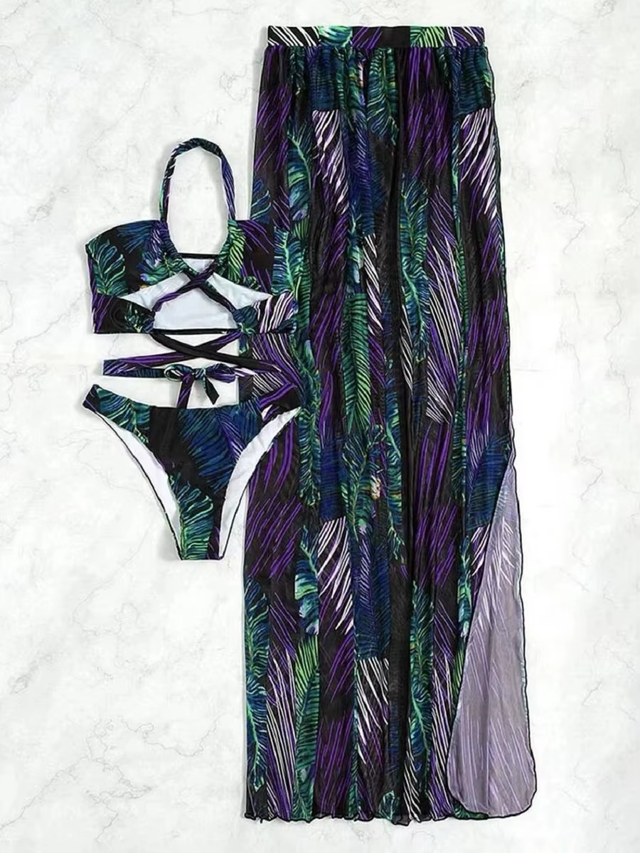 BIKINI WITH SLIT COVERUP