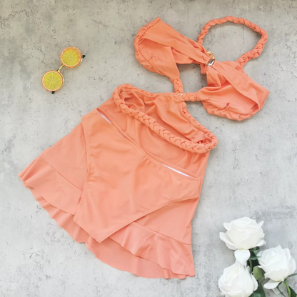 HOLLOW HALTER SKIRT