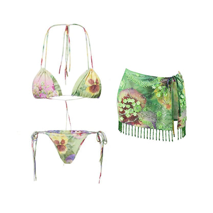 HALTER TOP MINI SKIRT 3 PIECE SET