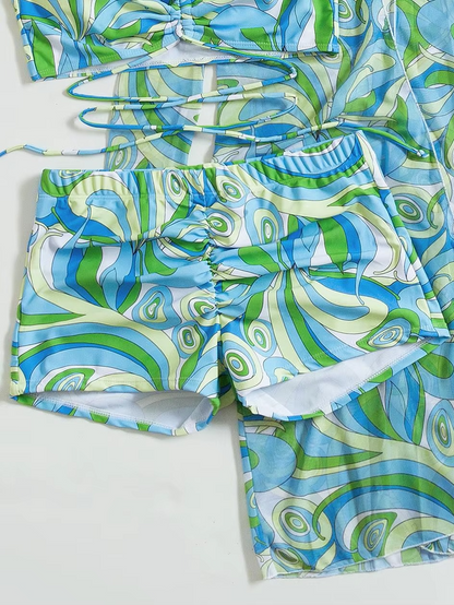 3-PIECE TROPICAL BEACHWEAR