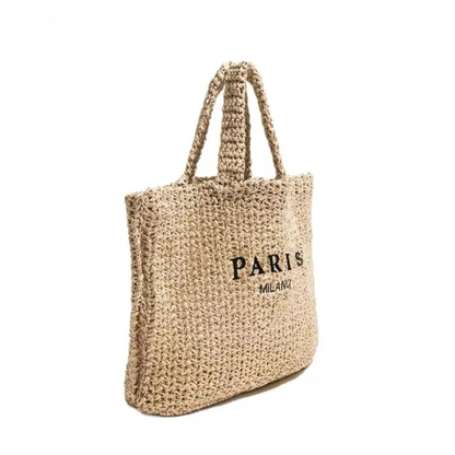 WIDE STRAW CARRY BAG