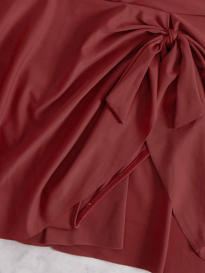 RUFFLE U-NECK BEACHWEAR
