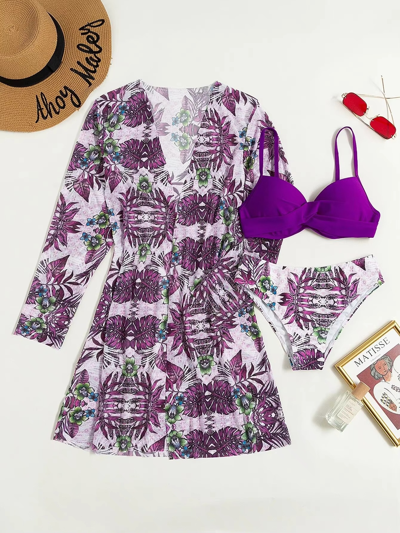 3-PIECE BIKINI WITH COVERUP