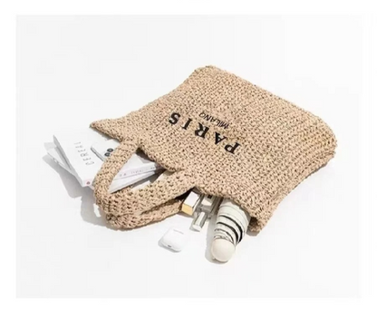 WIDE STRAW CARRY BAG