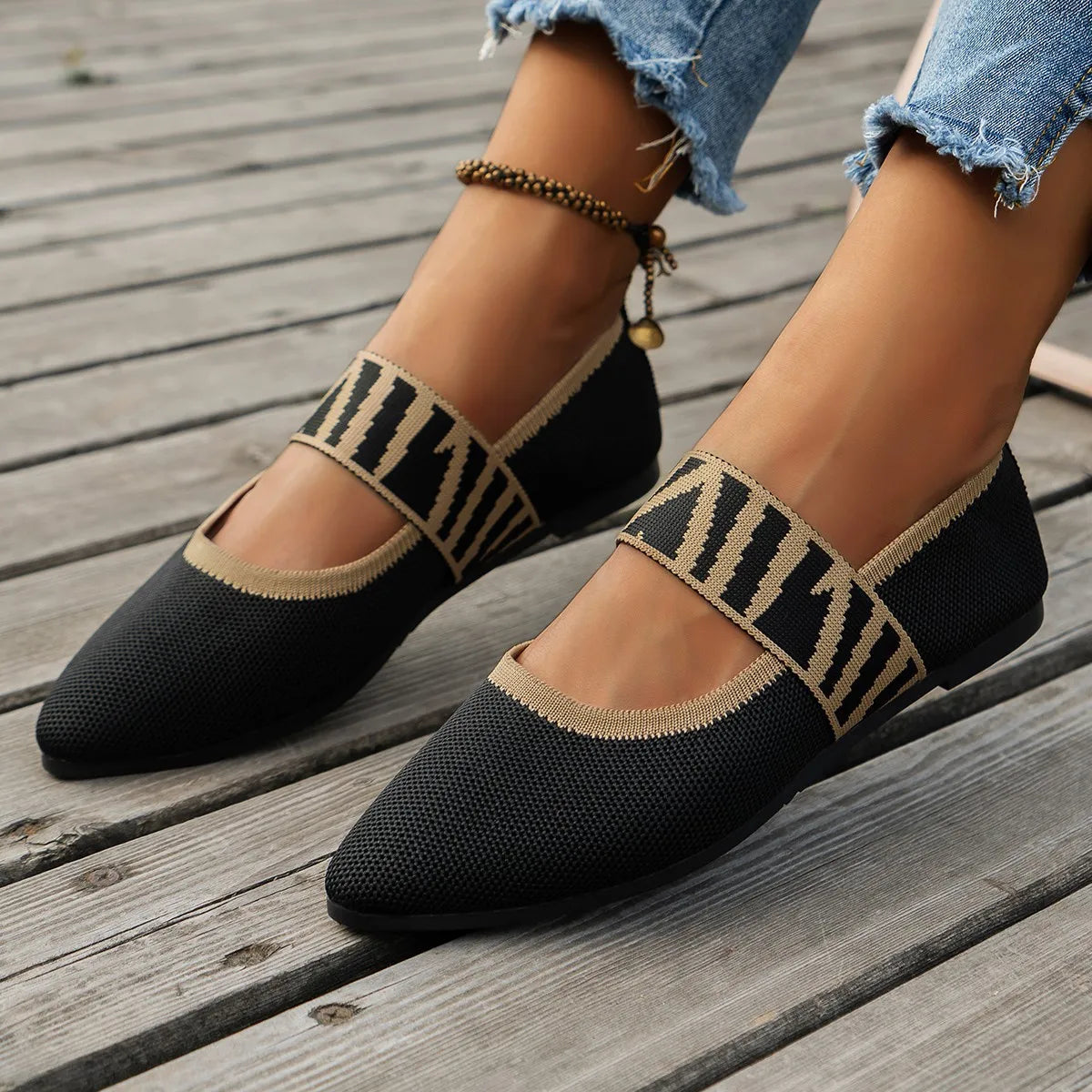 BALLET FLAT MESH SHOE