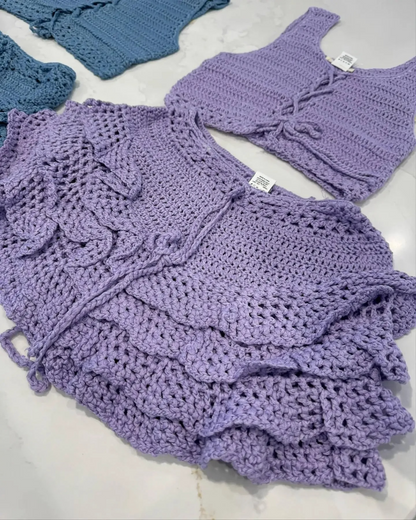 KNIT TOP WITH SHORT SET