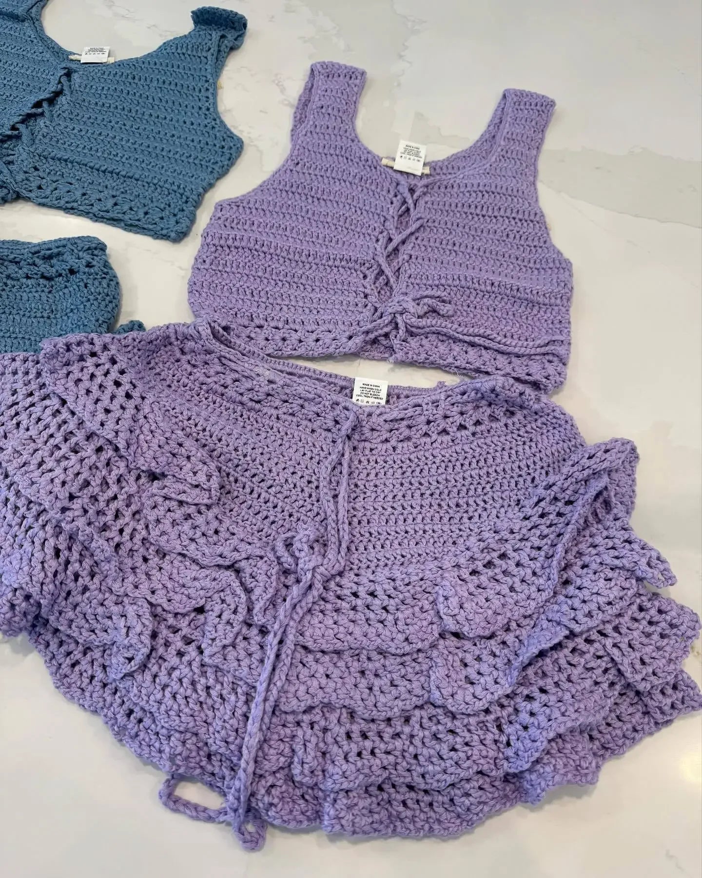 KNIT TOP WITH SHORT SET