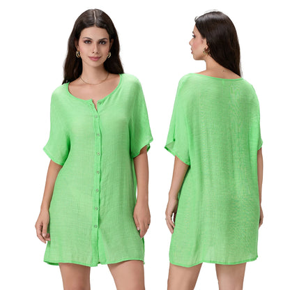 SHIRT DRESS COVER-UP