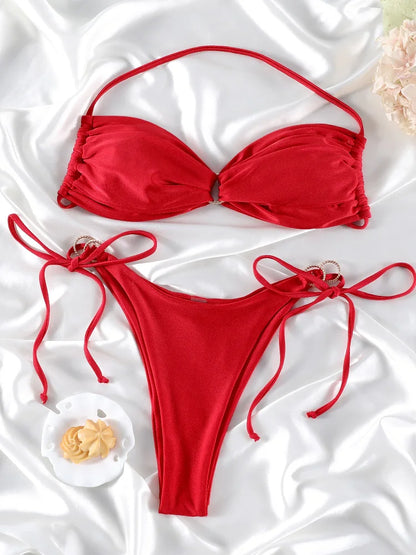 HALTER LOW WAIST BIKINI SET