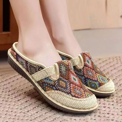 LINEN ALL-SEASON SLIPPERS