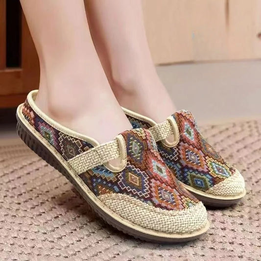 LINEN ALL-SEASON SLIPPERS