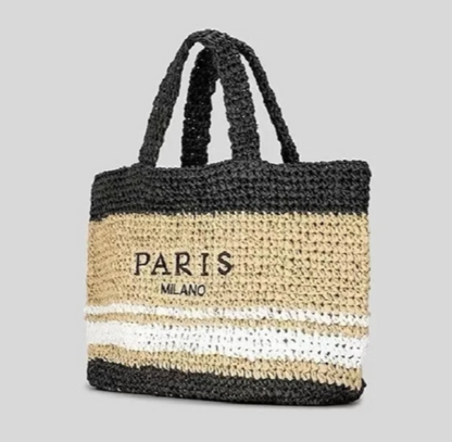 WIDE STRAW CARRY BAG
