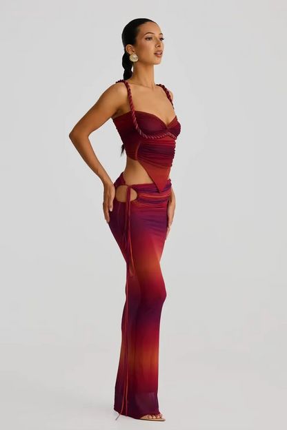 2 PIECE SEE-THROUGH MESH SET