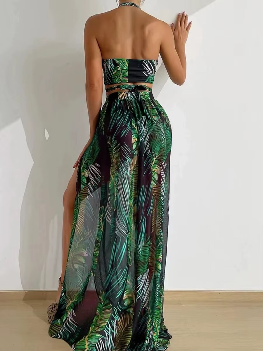 BIKINI WITH SLIT COVERUP