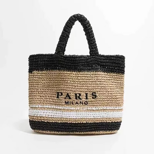 WIDE STRAW CARRY BAG