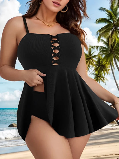 PLUS SIZE TANKINI DRESS