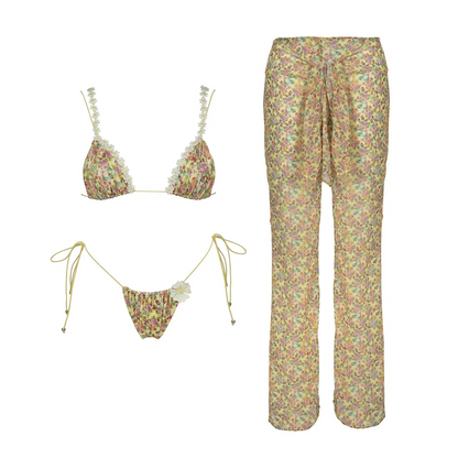 BIKINI + COVERUP PANT RESORT WEAR