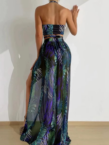 BIKINI WITH SLIT COVERUP