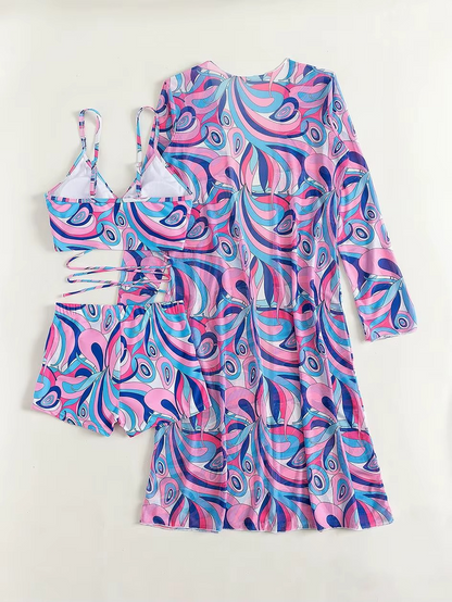 3-PIECE TROPICAL BEACHWEAR