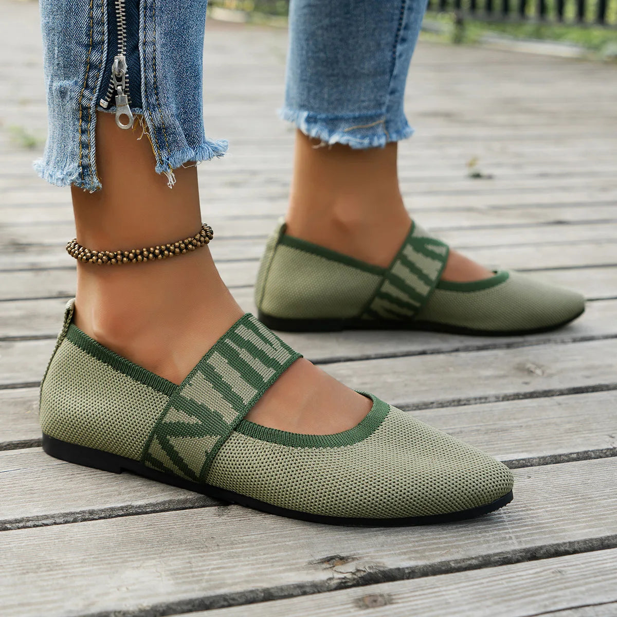 BALLET FLAT MESH SHOE