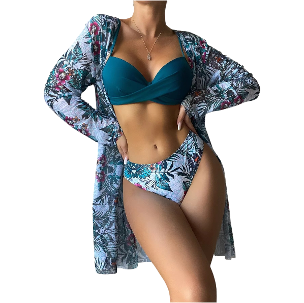 3-PIECE BIKINI WITH COVERUP