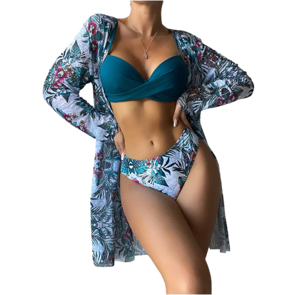 3-PIECE BIKINI WITH COVERUP